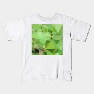 Dollar Bill Green Abstract Low Polygon Background Kids T-Shirt